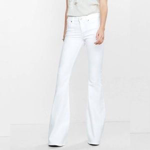Rerock for Express Women's Soft Flare Jeans in White 4